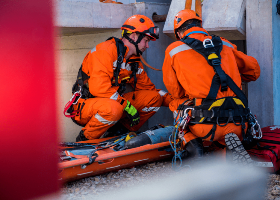 Severn Access technicians performing rope access services & solutions in a confined space in the West Midlands